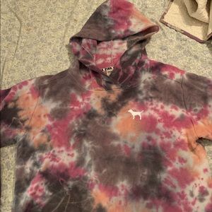 VICTORIAS SECRET VS TIE DYE HOODIE SZ MEDIUM